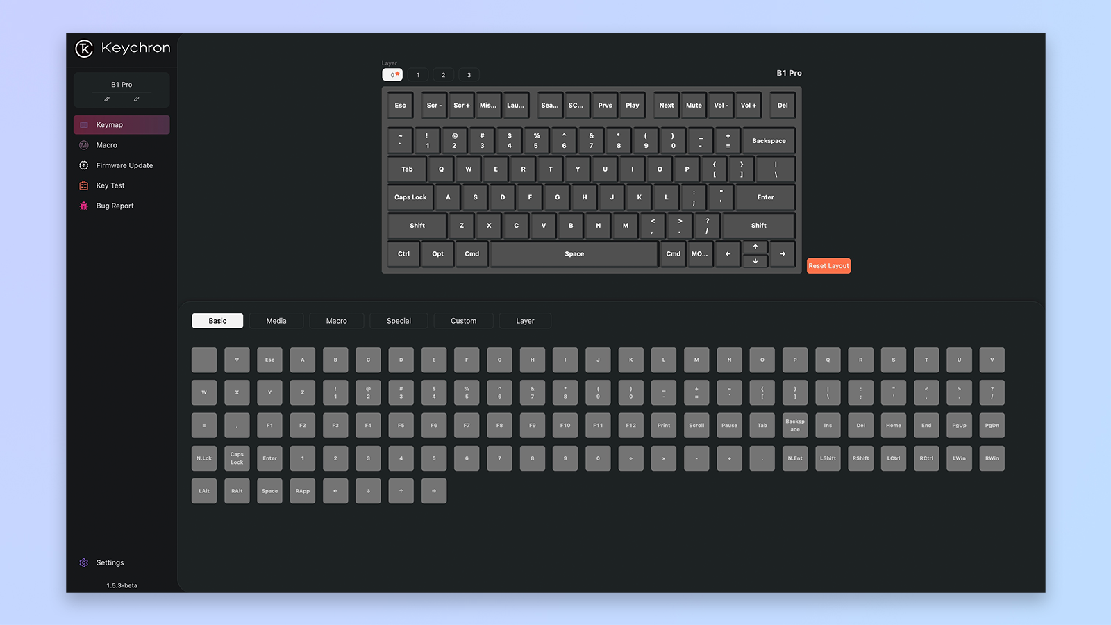 צילום מסך של קושחת ZMK