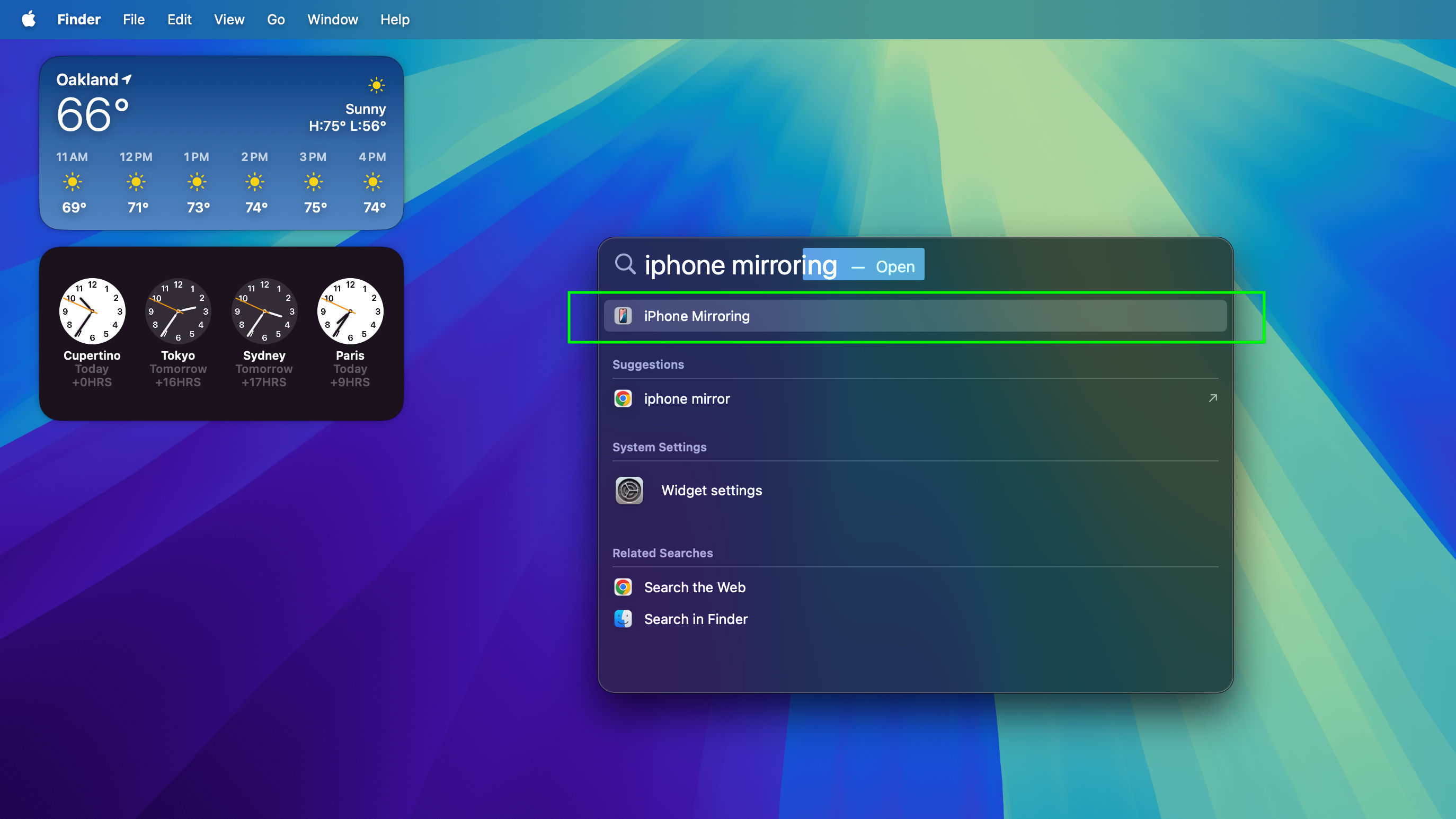 כיצד להגדיר שיקוף של iPhone ב-macOS Sequoia שלב 1