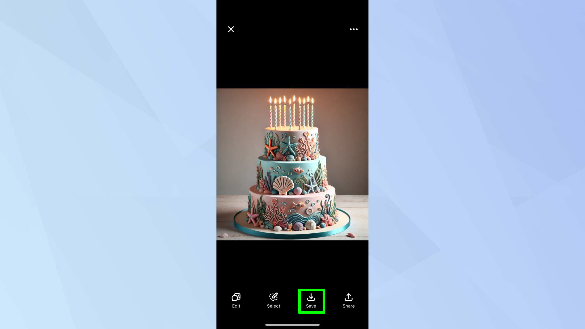 שמירת תמונה של ChatGPT לנייד