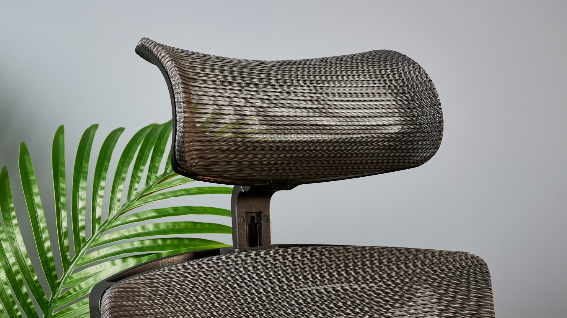 תמונה של ה-Autonomous ErgoChair Pro מול קיר כחול-אפור במשרד.