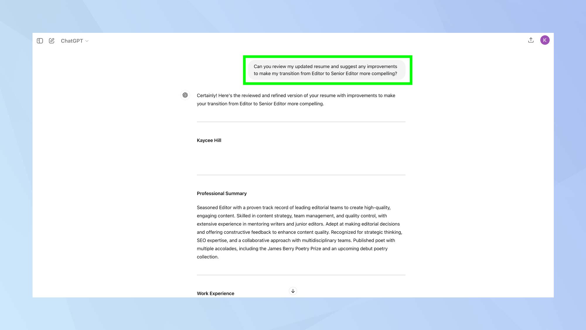 ChatGPT חידוש הגרסאות האחרונות