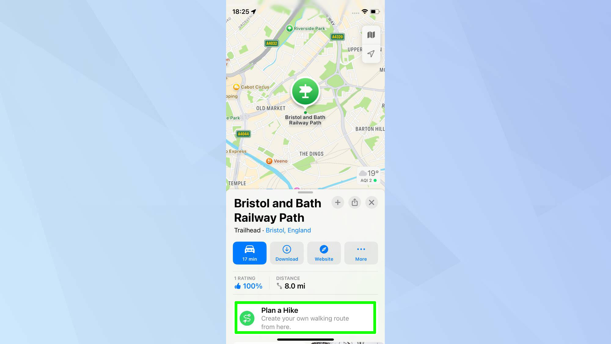מפות אפל תכנן טיול