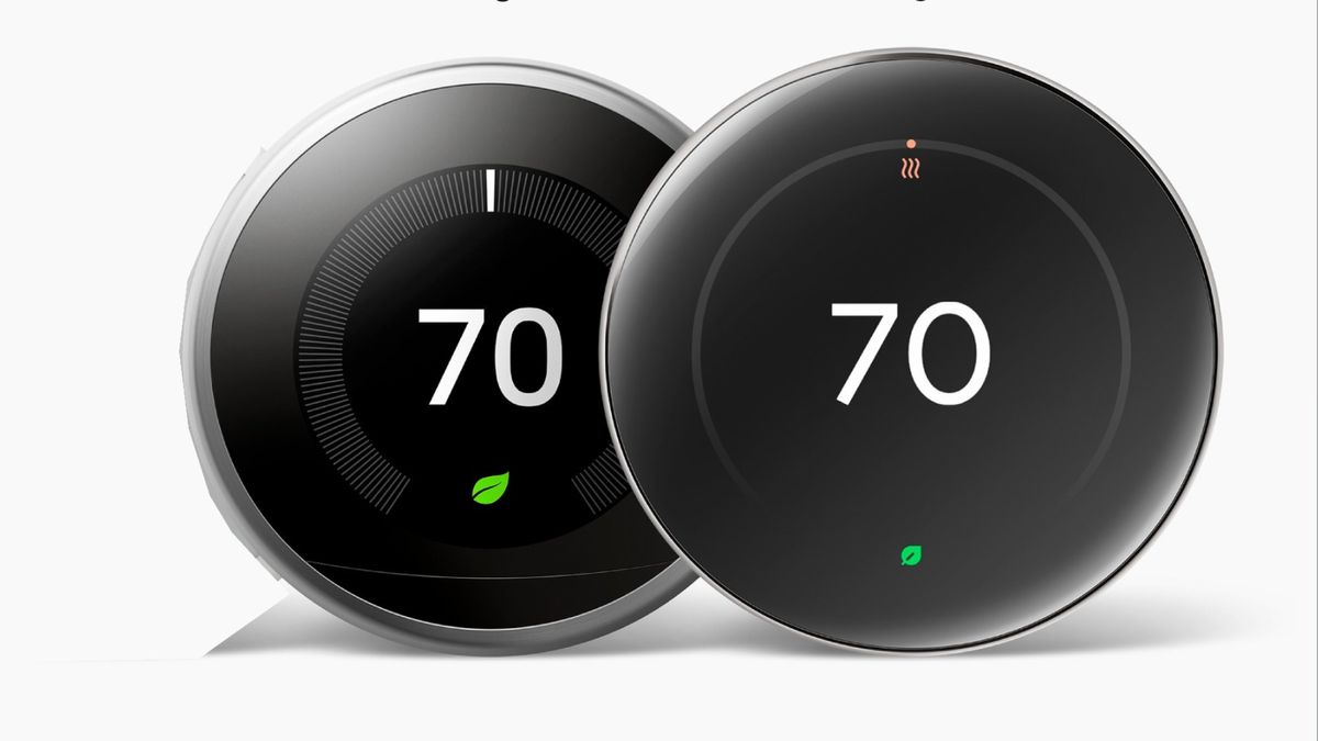 Nest Learning Thermostat 3rd and 4th gen side by side