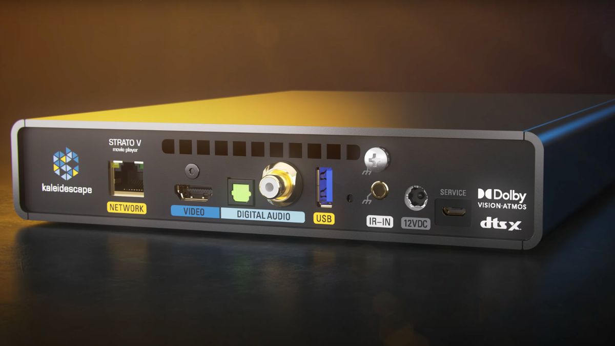 Kaleidescape Strato V on desk