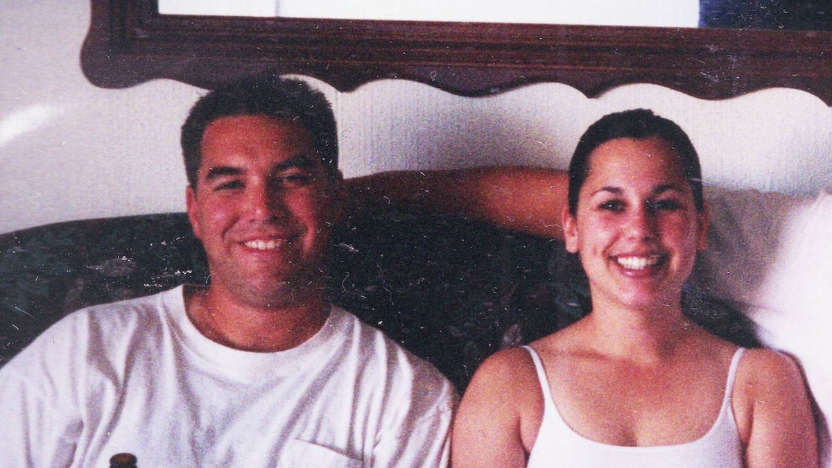 Laci and Scott Peterson in an image from "American Murder: Laci Peterson" on Netflix