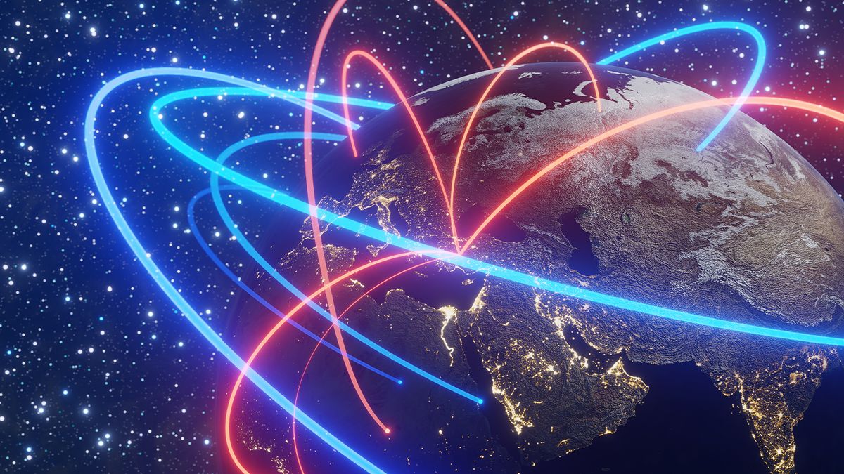 A VPN stretching around the world