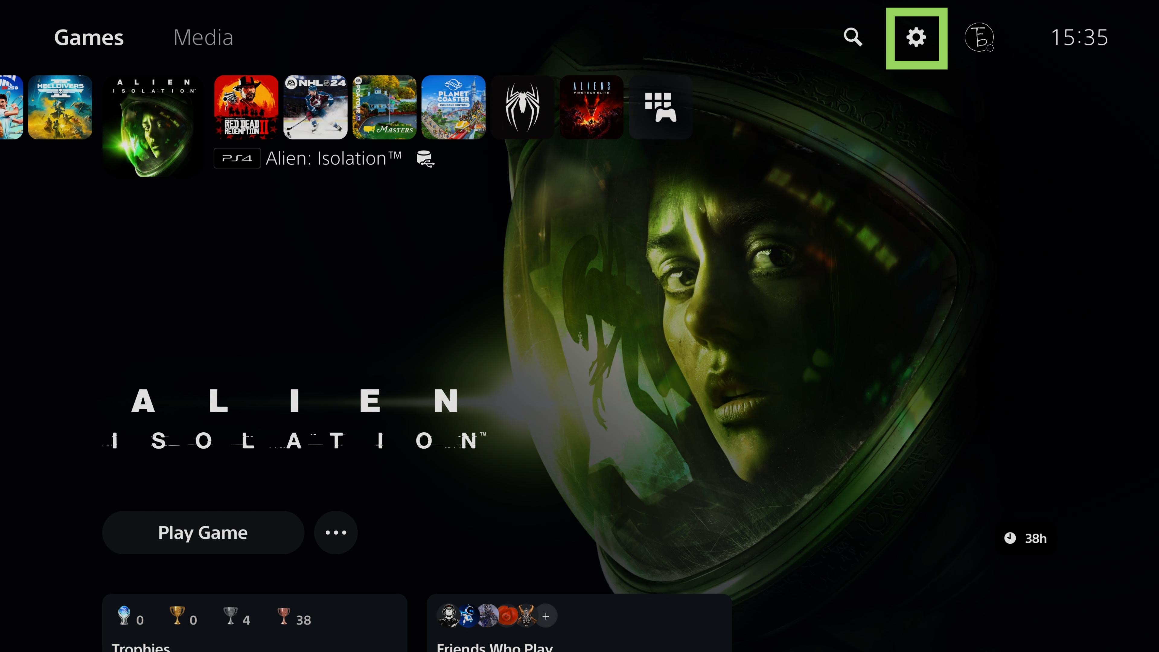 צילומי מסך של ממשק המשתמש של PS5, המדגימים את השלבים לגישה לדפדפן האינטרנט PS5