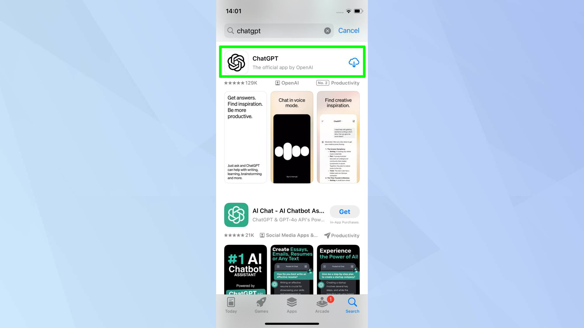 אפליקציית ChatGPT לנייד