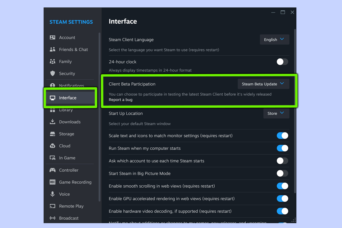 הקלטת משחקי Steam
