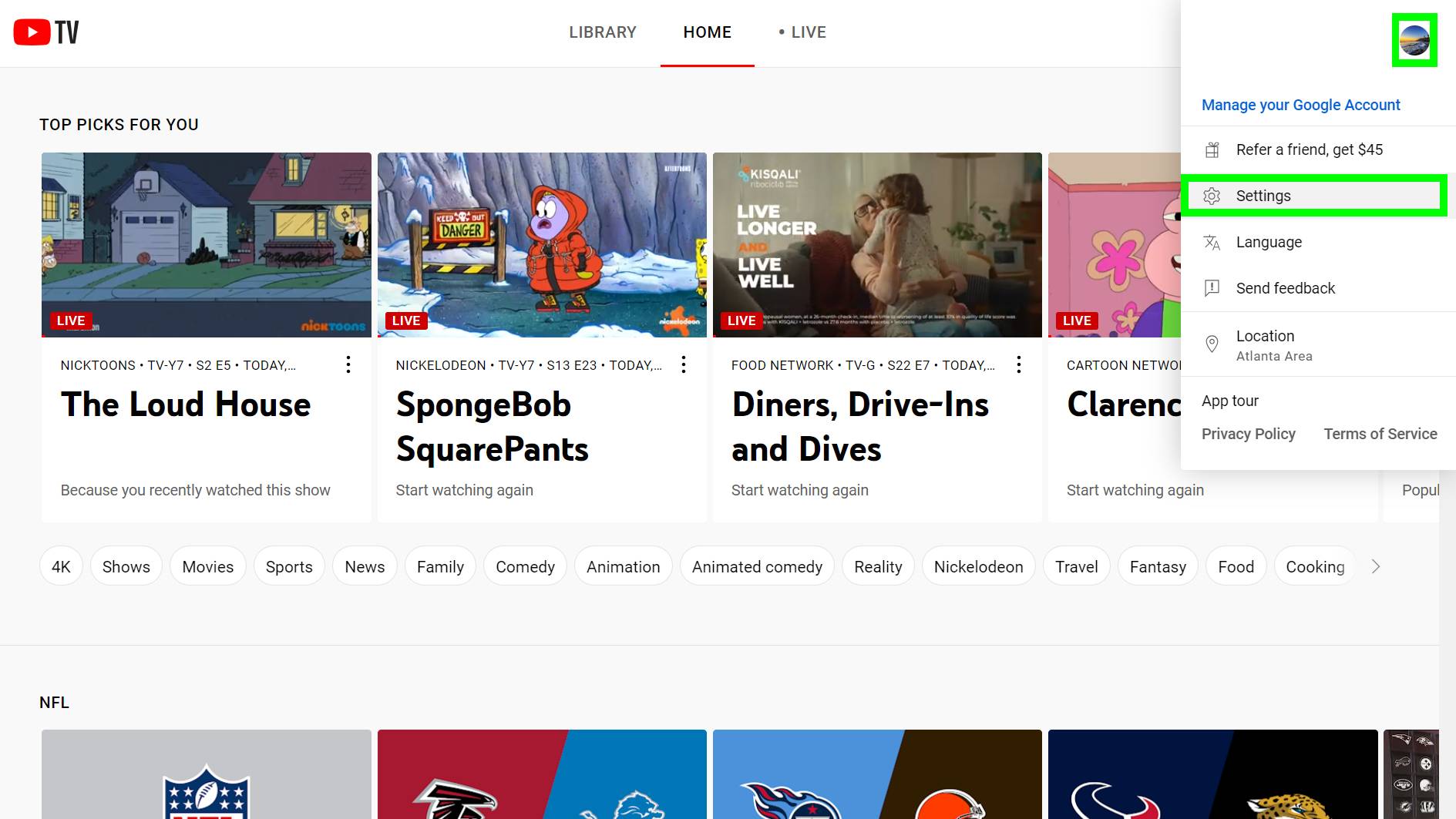 כיצד לבטל את החידוש האוטומטי של כרטיס ראשון ב-NFL