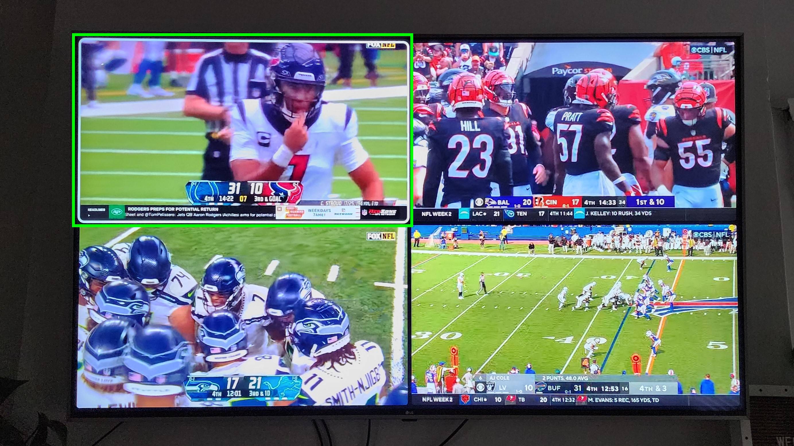כיצד להשתמש ב-NFL Sunday Ticket multiview