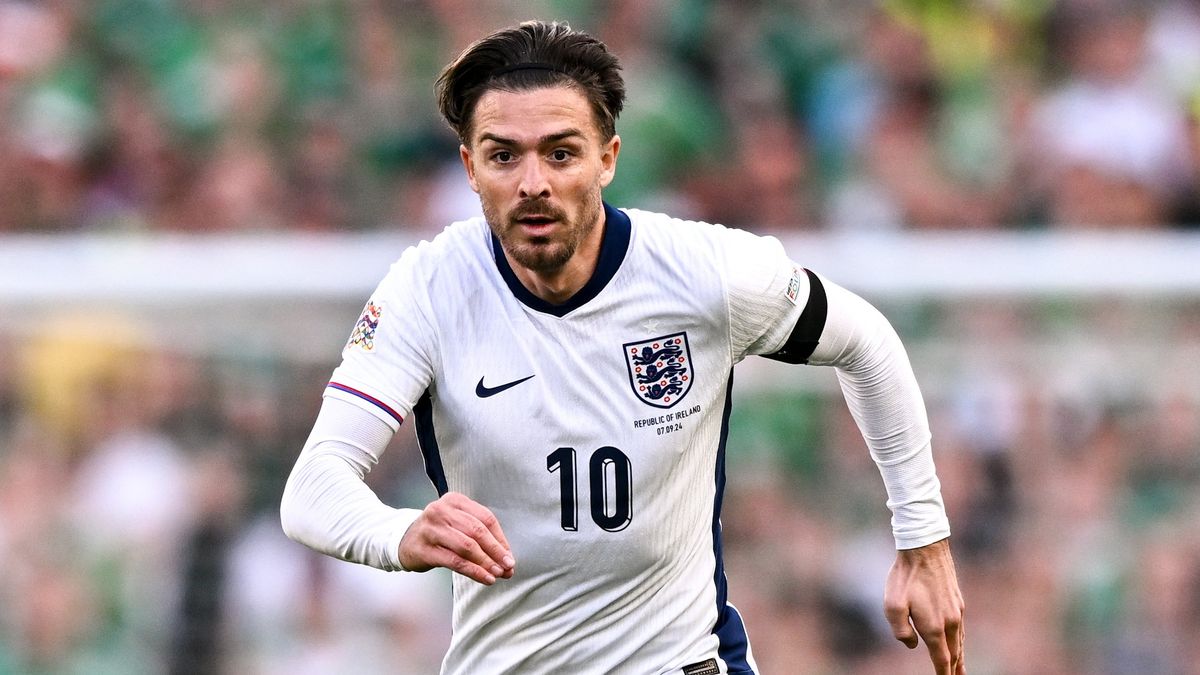 Jack Grealish of England during the UEFA Nations League ahead of the England vs Finland live stream