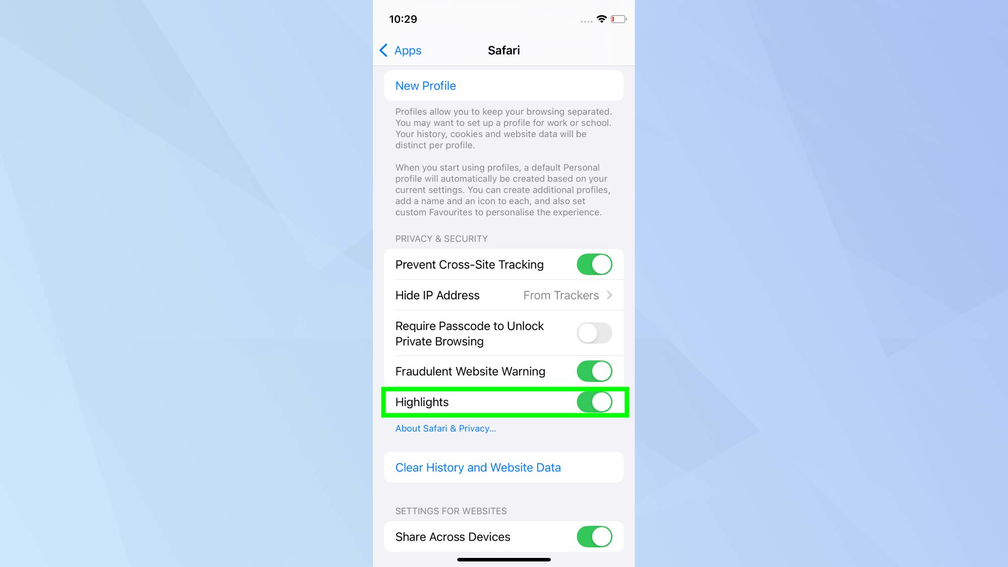 ספארי הבהרה הופעל 