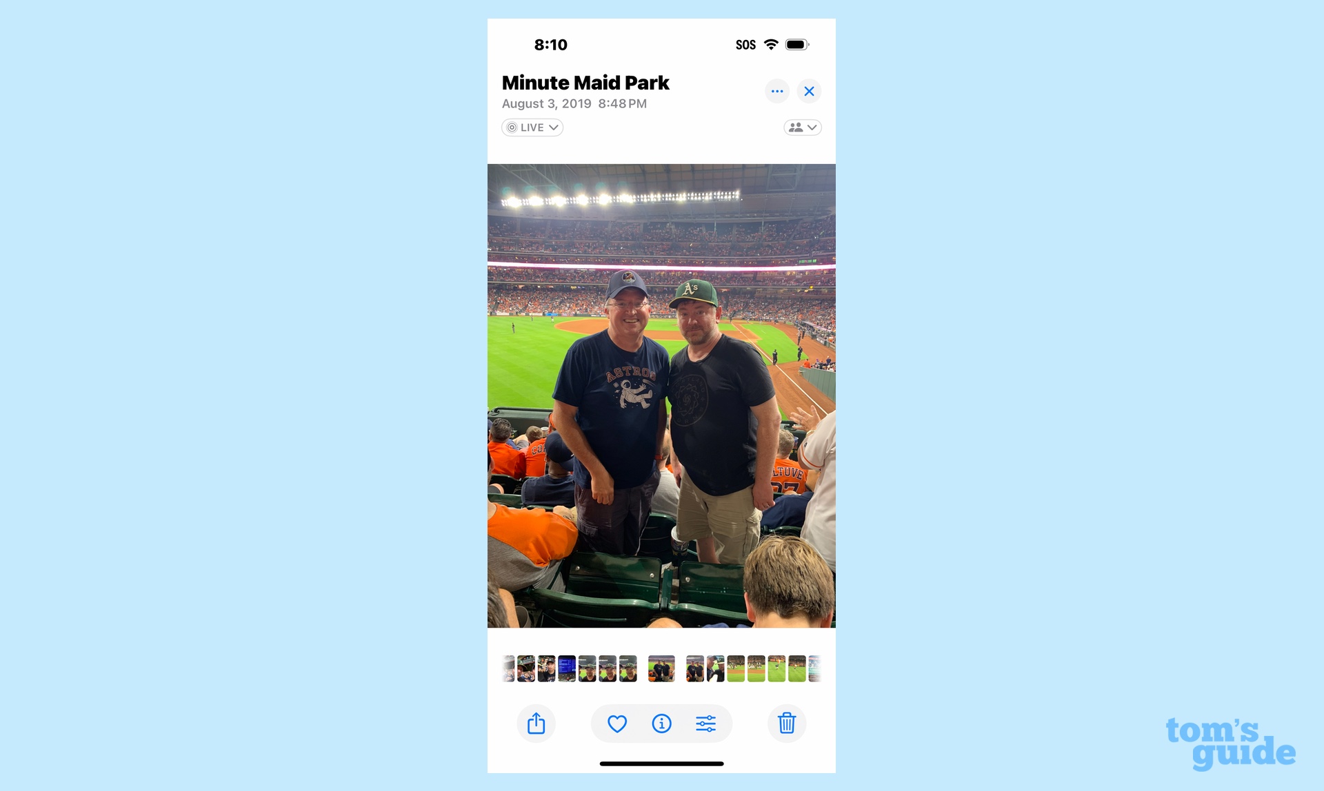 תמונה משוחזרת ב-iOS 18.1 לאחר ביטול ניקוי התמונה