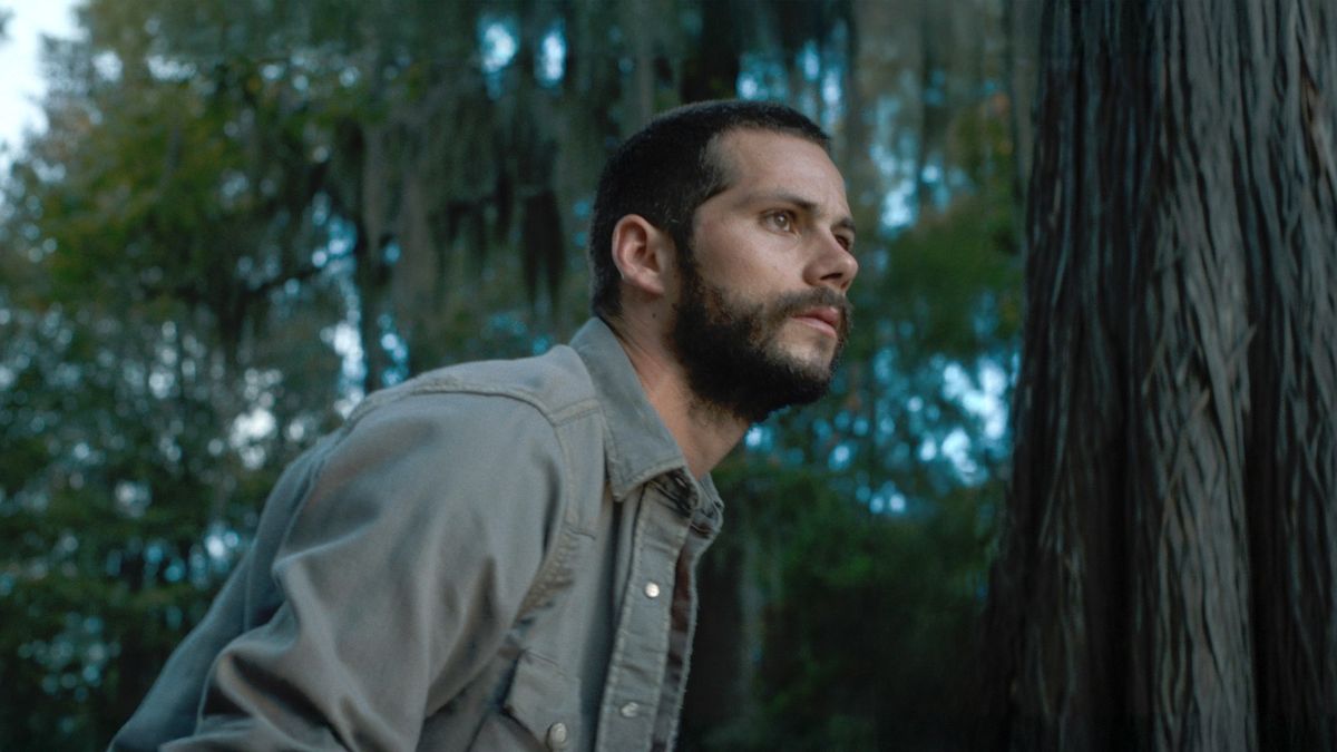 Profile shot of Dylan O'Brien as seen in Max Original Movie, "Caddo Lake"