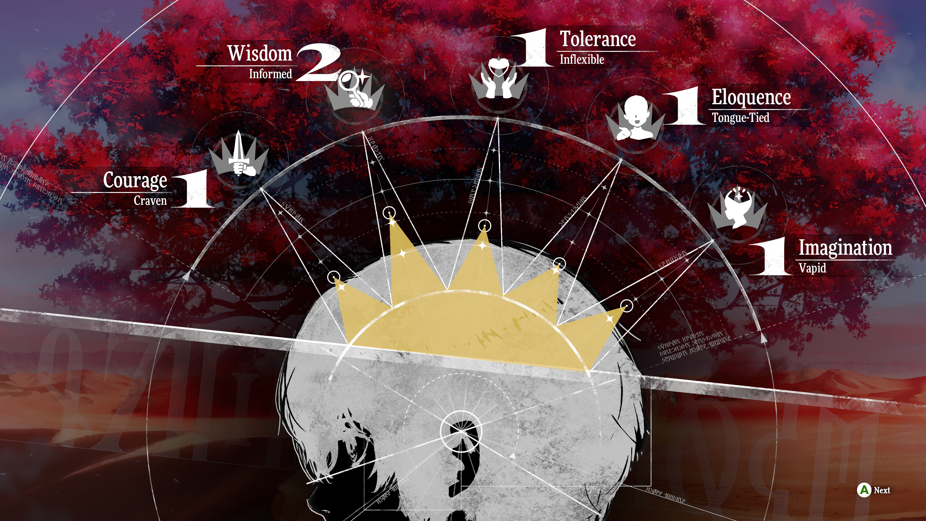 צילום מסך המתאר כיצד אתה מעלה את המעלות המלכותיות שלך במטאפורה: ReFantazio