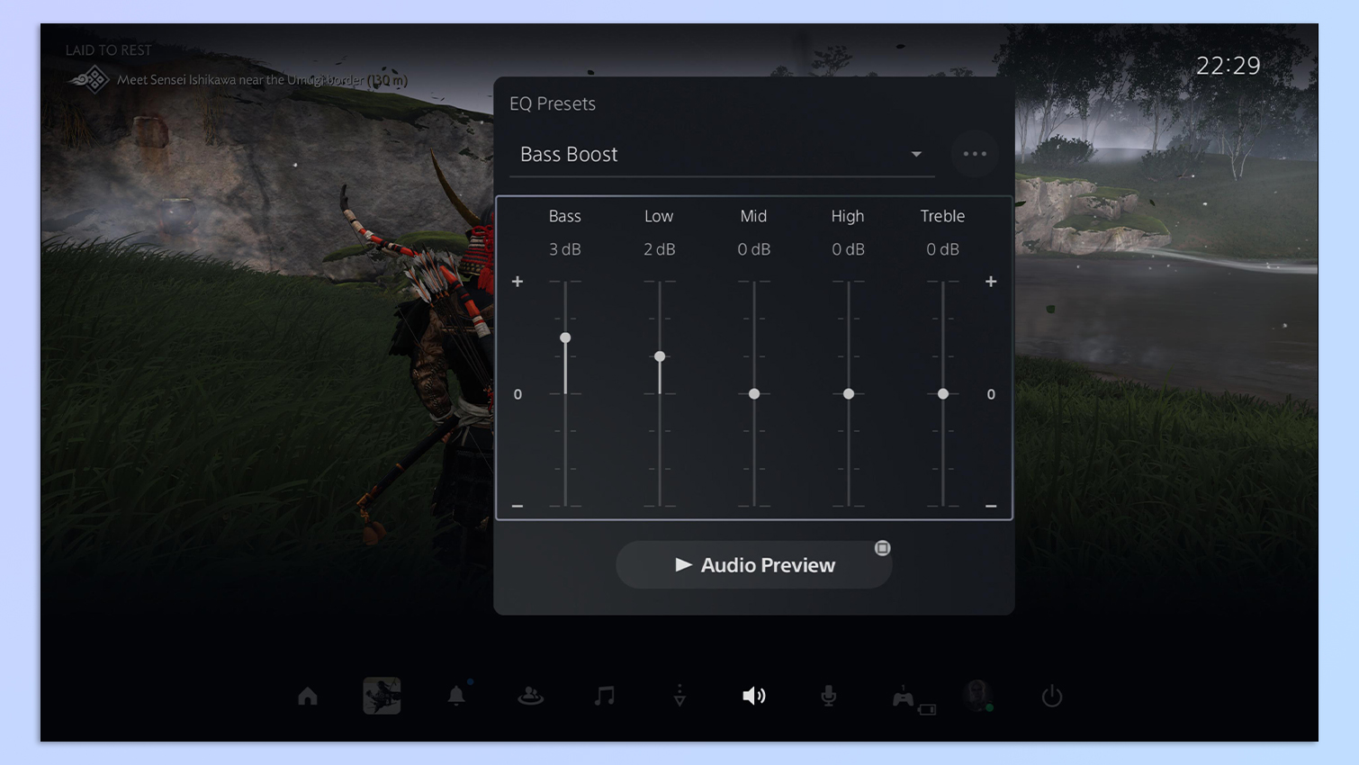 צילום מסך של הגדרות אוזניות ה-PlayStation Pulse Elite ב-PS5