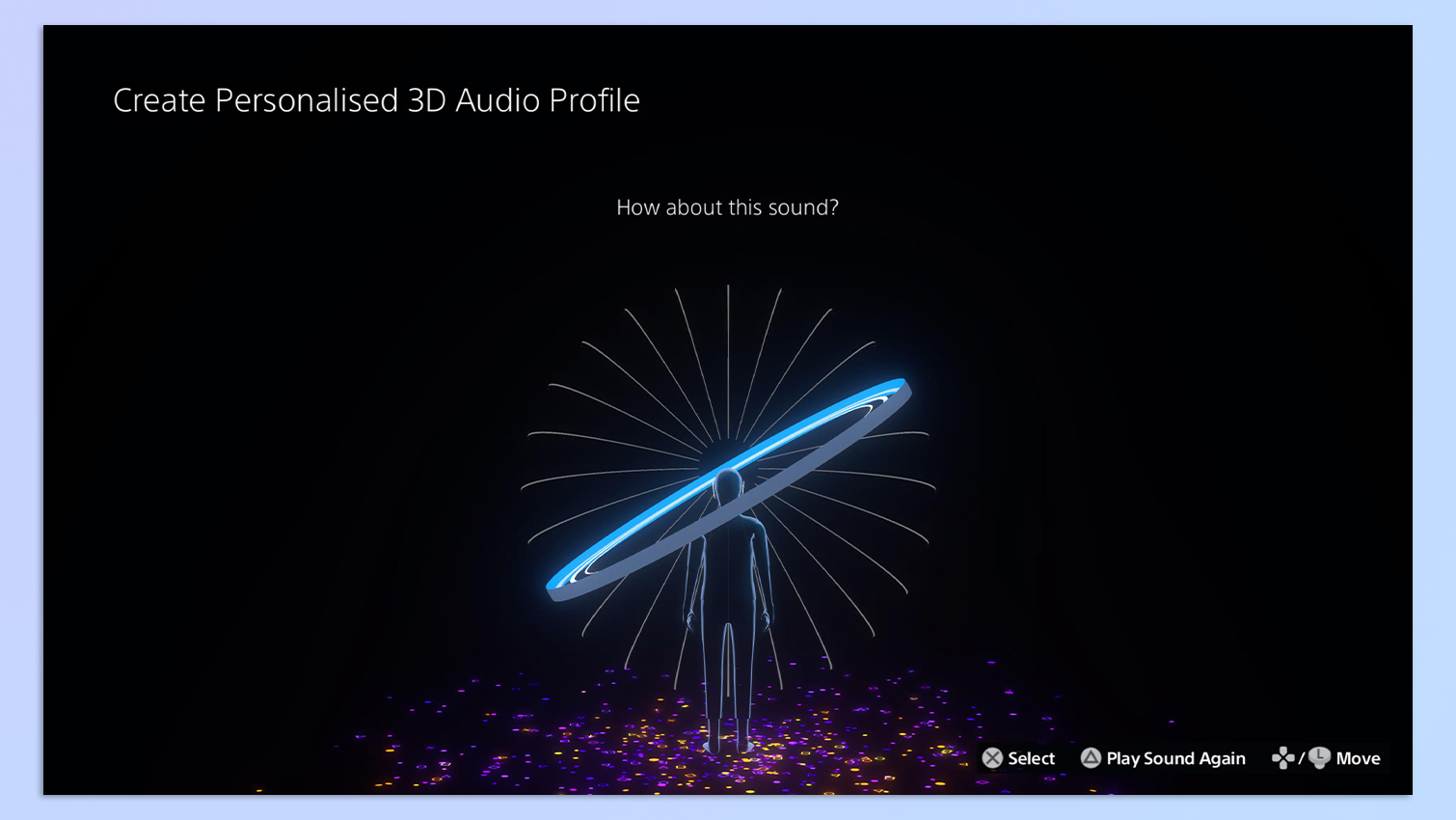 צילום מסך של הגדרות אוזניות ה-PlayStation Pulse Elite ב-PS5