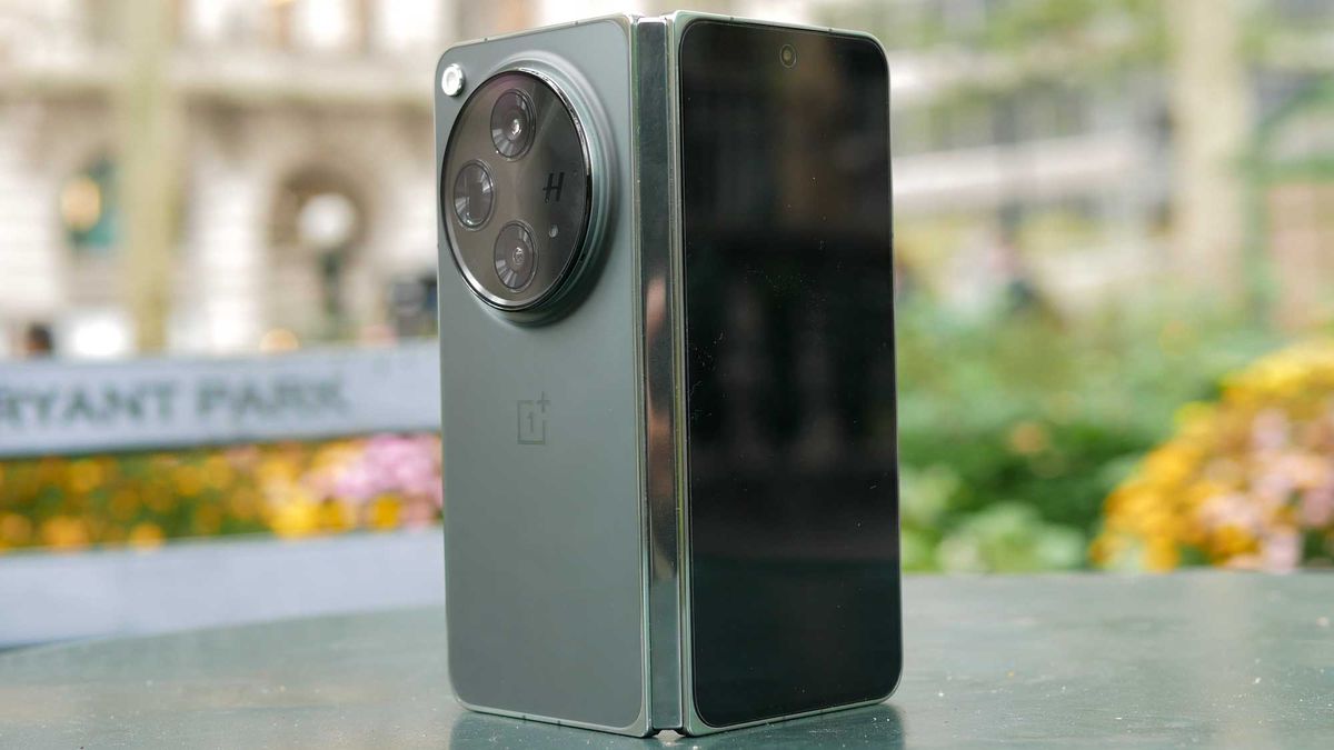 OnePlus Open held in the hand.