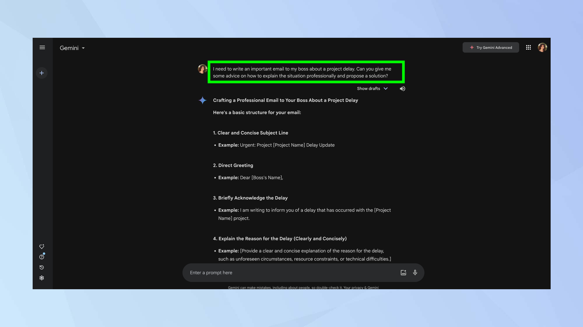 מזל תאומים מסגרת את השאילתה שלך עם הנחיית הקשר