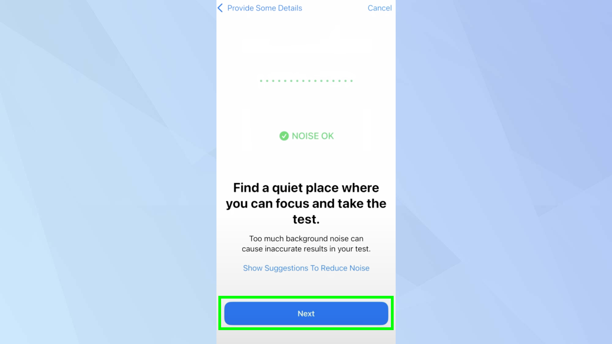 הנחיות לבדיקת שמיעה