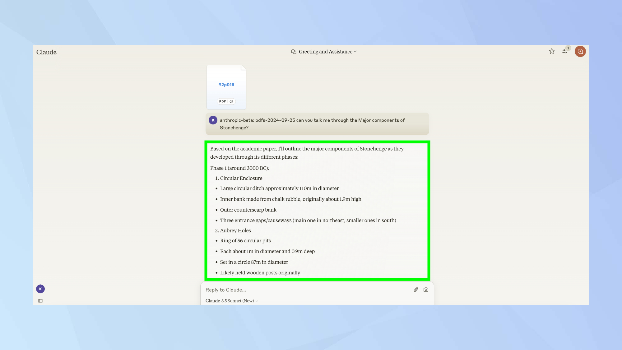 פלט PDF של קלוד 