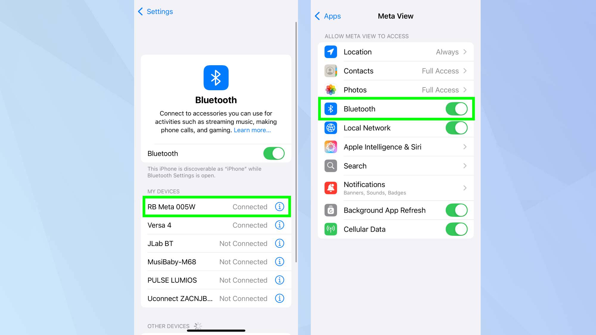 משקפי מטה חכמים המחוברים לבלוטוס