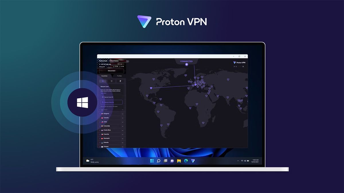 Laptop running Proton VPN's new Arm app