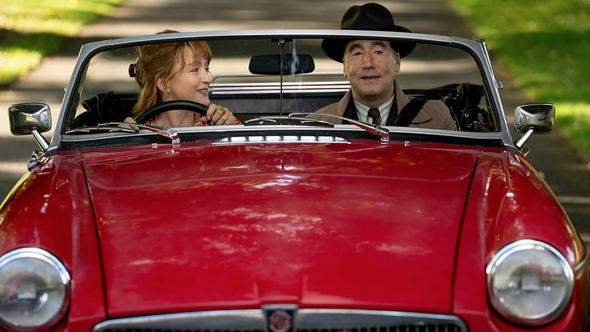 Susan Ryeland (played by Lesley Manville) and Atticus Pünd (Timothy McMullan) are on the case in "Moonflower Murders"