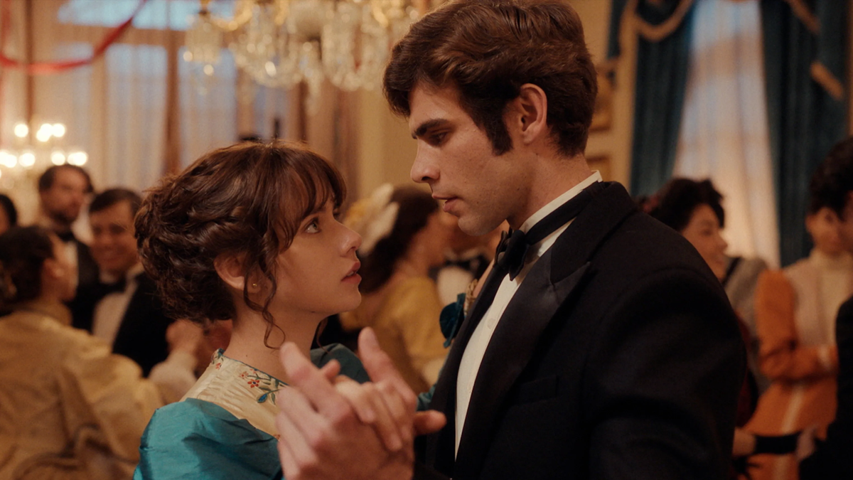 Tita (played by Azul Guaita) and Pedro (Andrés Baida) get up close and personal in "Like Water For Chocolate"