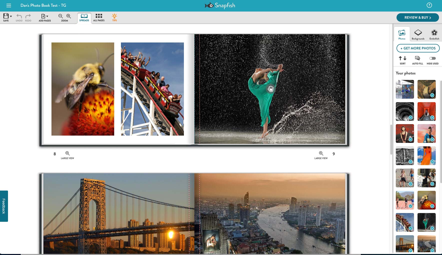 צילום מסך של תוכנת Snapfish