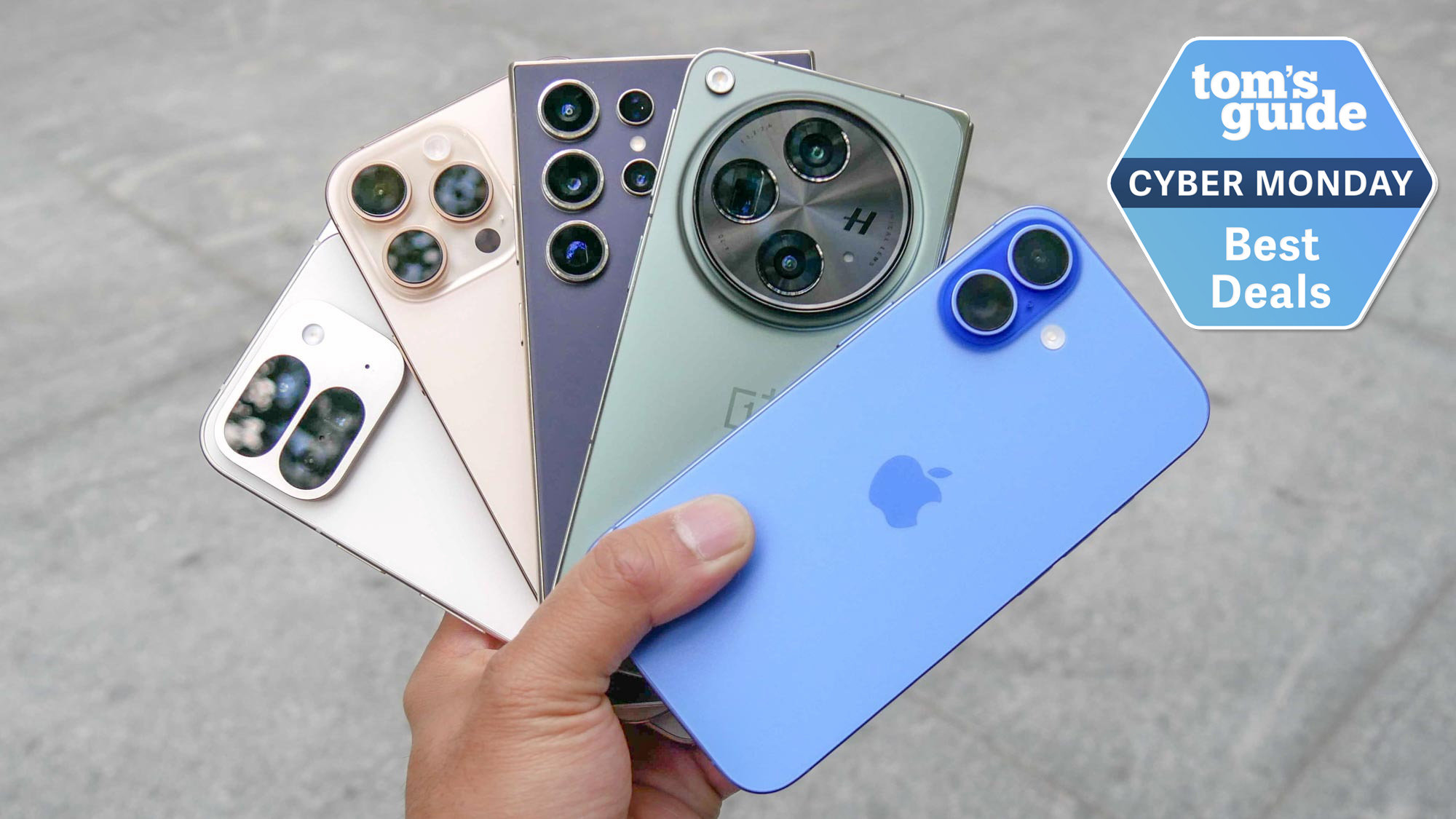 iphone 16, oneplus 12, galkaxy s24 ultra, iphone 16 pro ו-pixel 9 pro fold כולם יחד עם תג עסקת סייבר מאנדיי