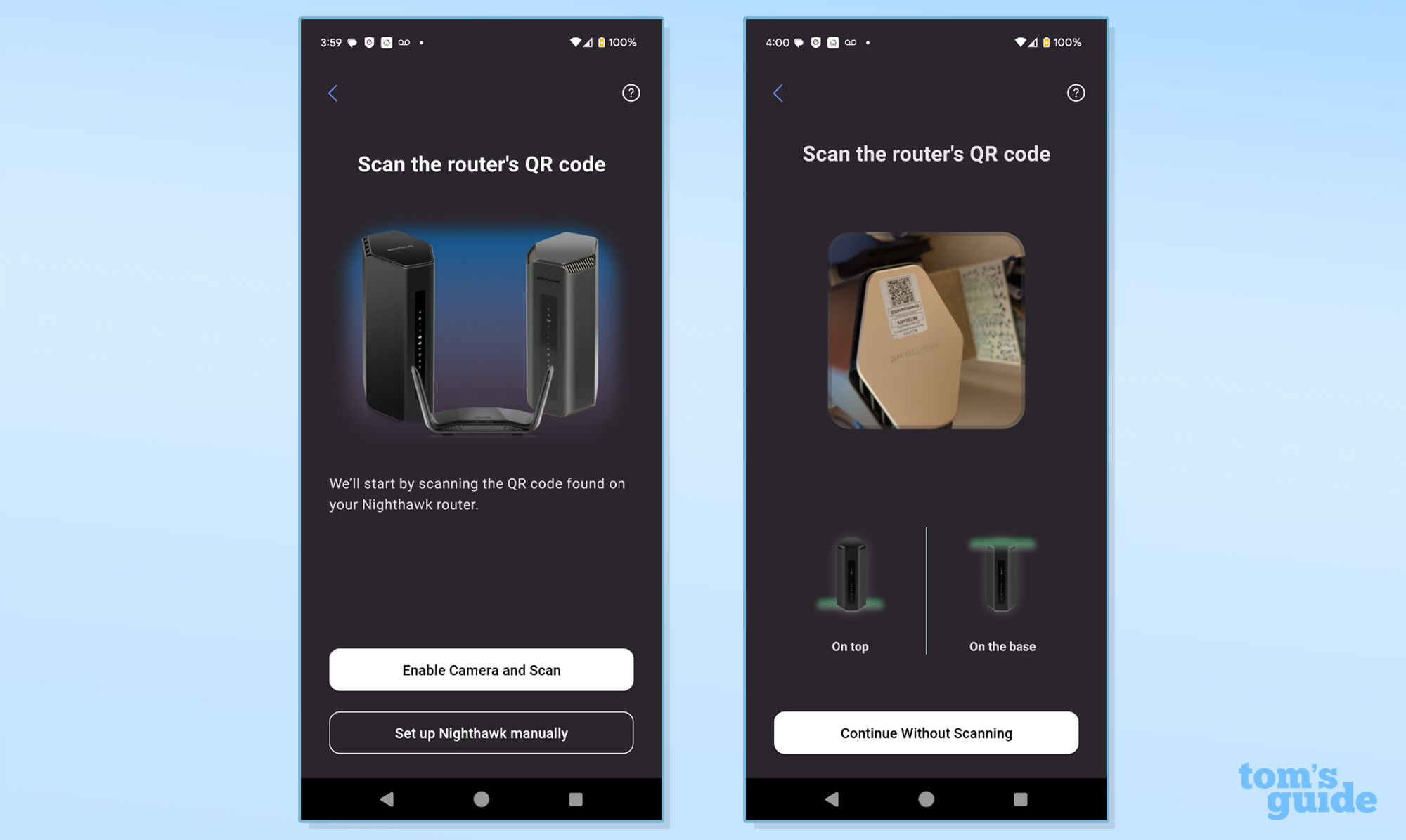 צילום מסך של אפליקציית Netgear Nighthawk RS600