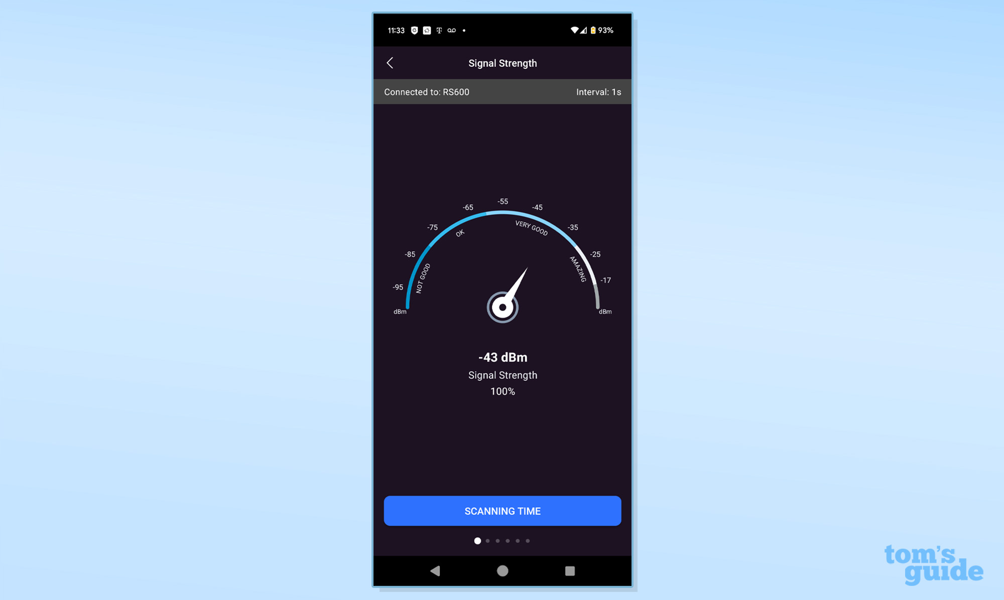 צילום מסך של אפליקציית Netgear Nighthawk RS600