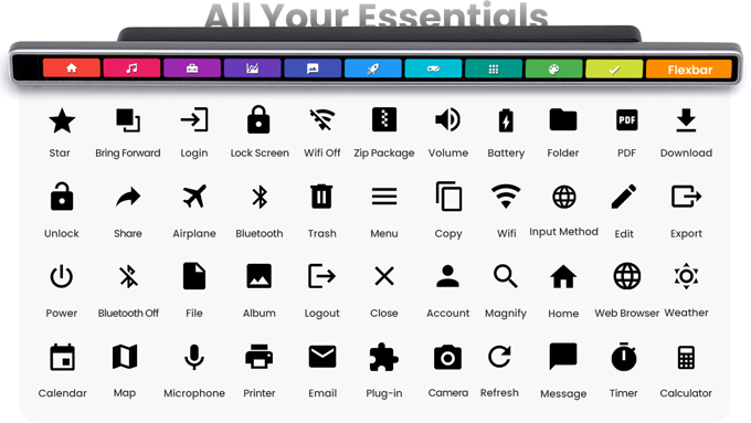 תכונות קיצורי Flexbar