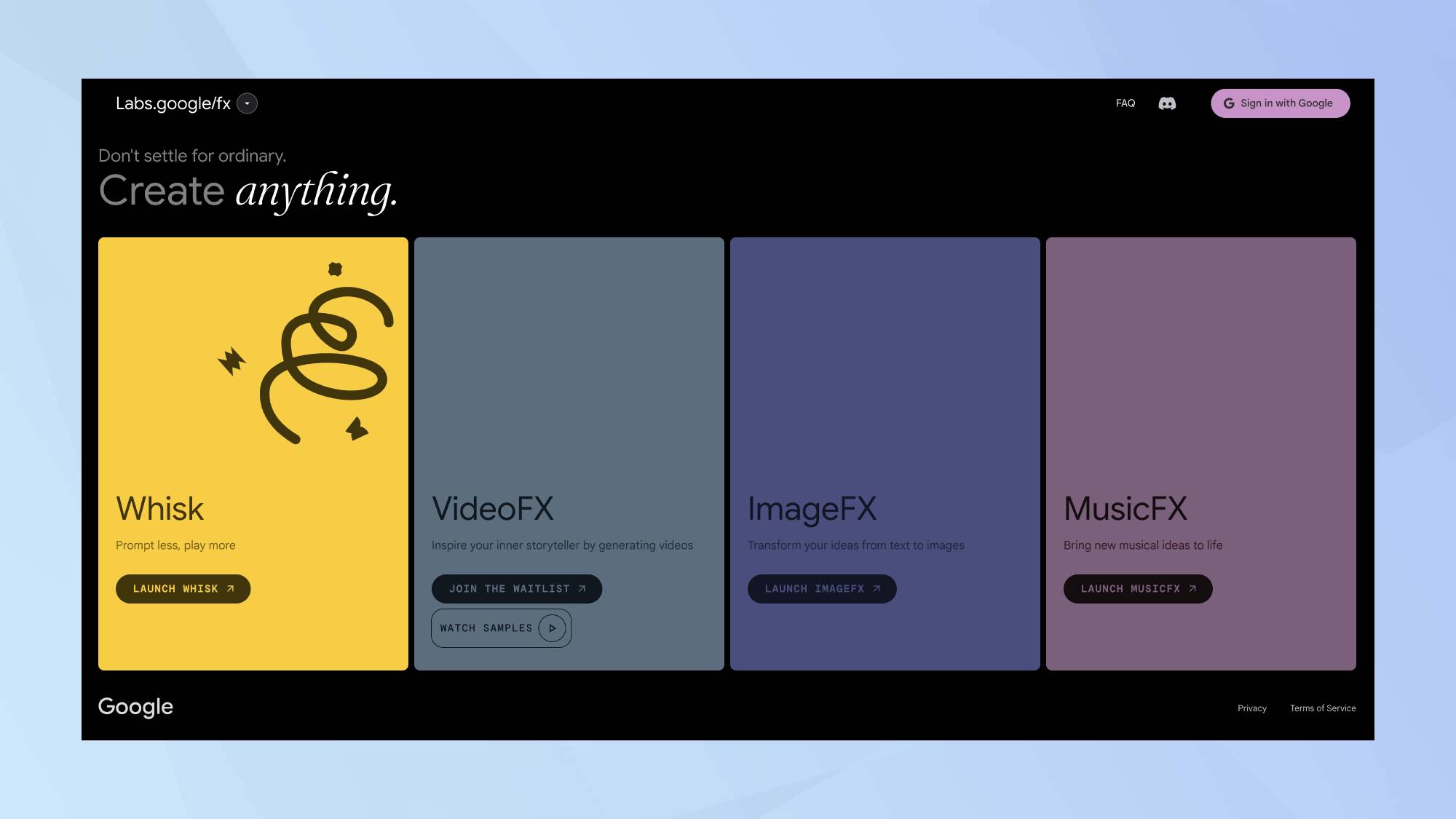 ממשק רשימת המתנה Veo 2 