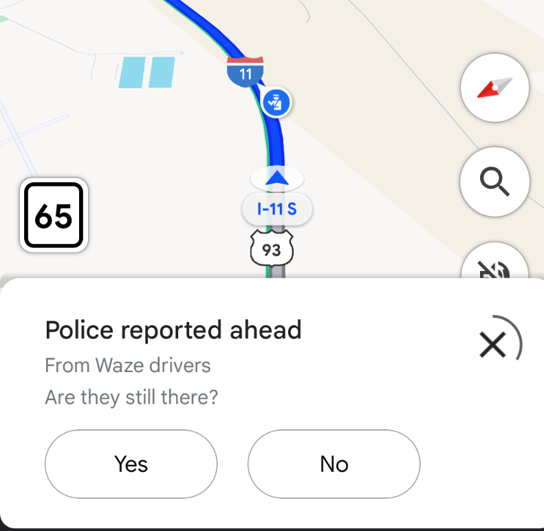 google maps מציג דוח תקרית מנהגי waze