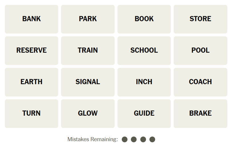 פאזל ניו יורק טיימס קשרי 13 בינואר 2025