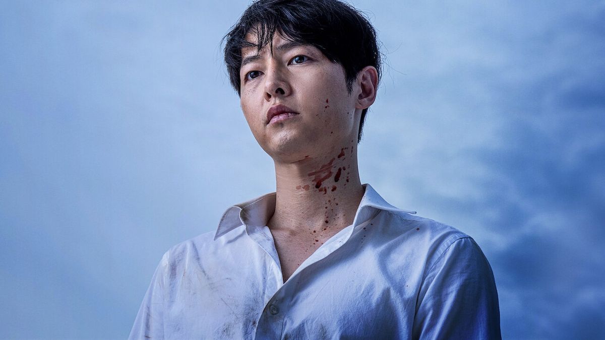 Netflix key art for "Bogota: City of the Lost" featuring lead star Song Joong-Ki.