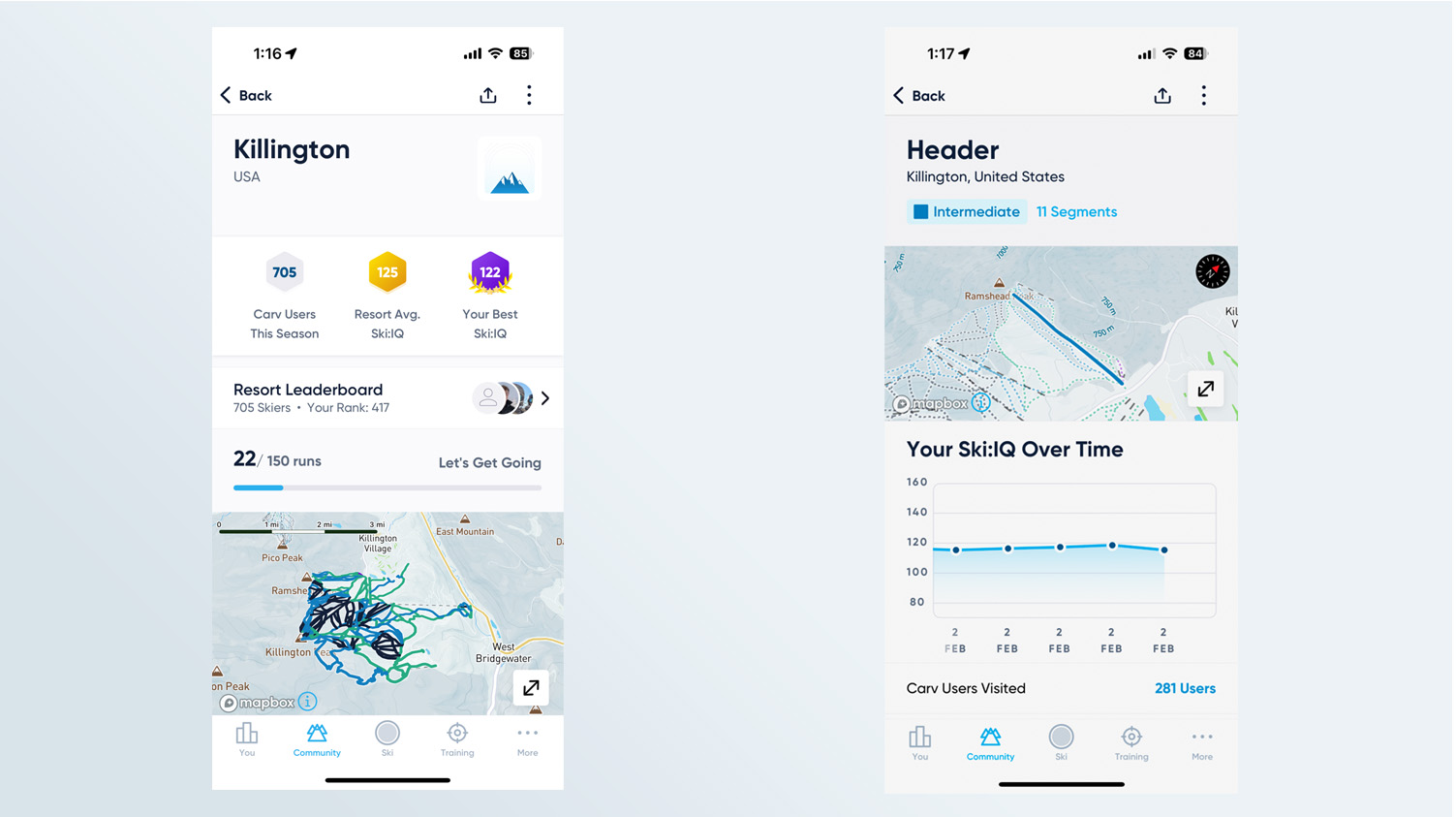 אפליקציית CARV המציגה את קילינגטון