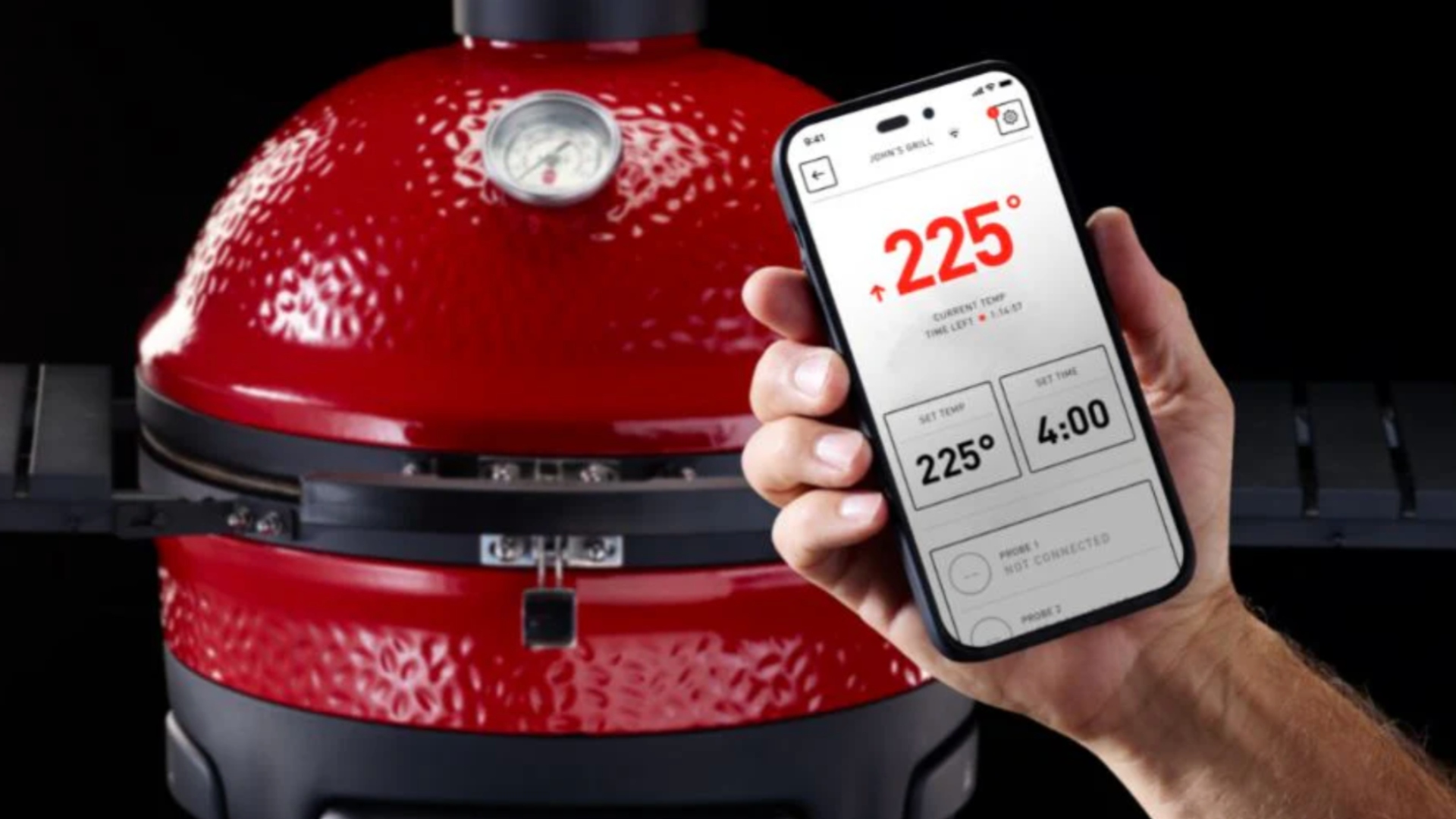 הקאמאדו ג'ו ביג ג'ו חיבר ג'ו גריל ומעשן של ג'ו דיגיטלי