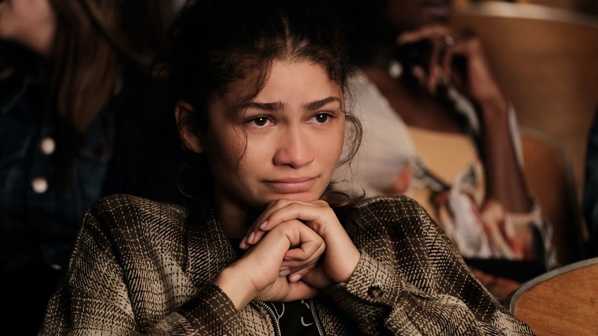Rue (Zendaya) as seen in "Euphoria" season 2