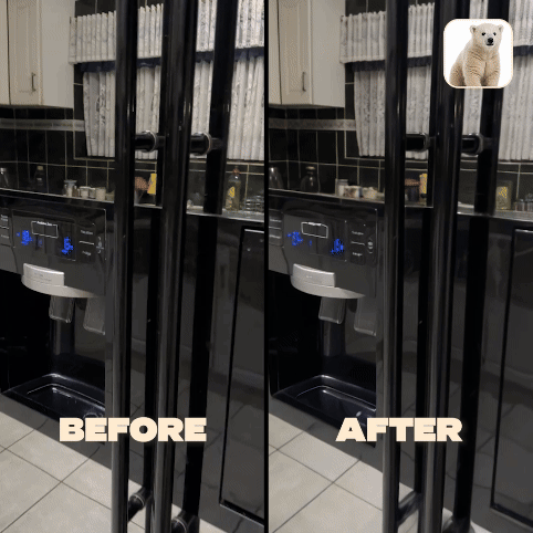 סרטון AI של דוב קוטב במקפיא