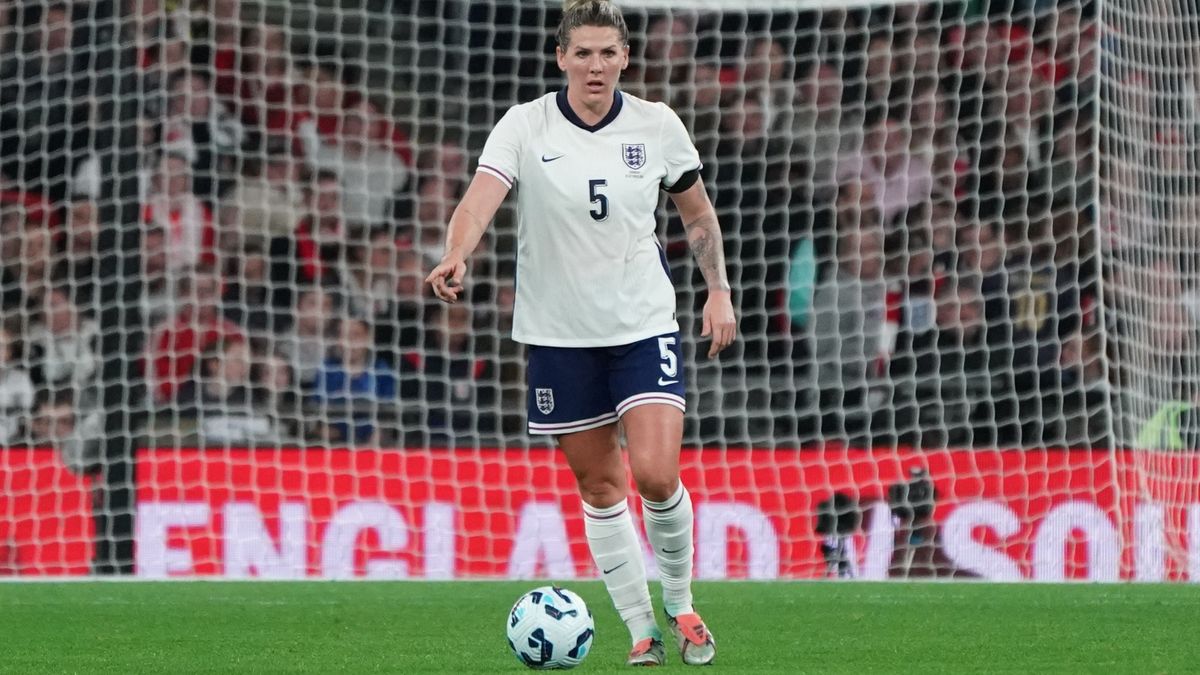England's Millie Bright during the Women's international friendly between England and Germany at Wembley Stadium on October 25, 2024 in London, England.