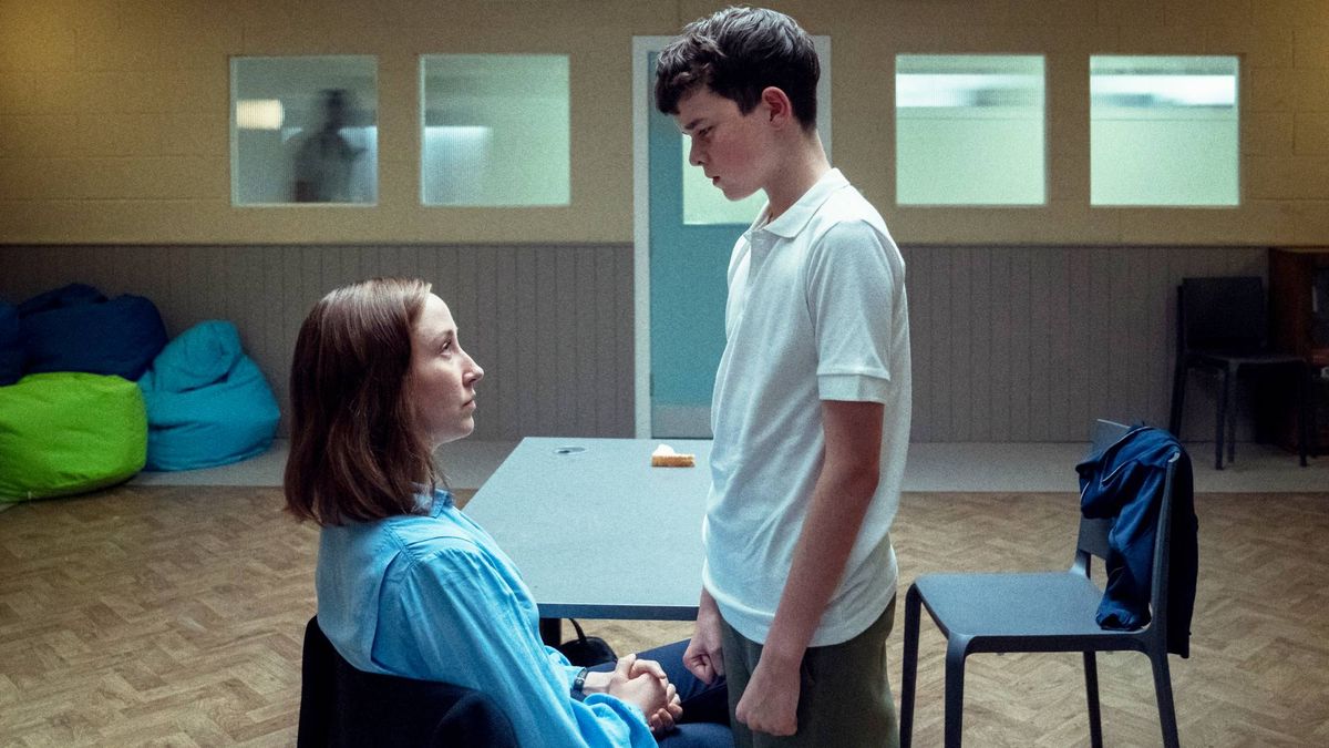 Erin Doherty as Briony Ariston and Owen Cooper as Jamie Miller in "Adolescence" on Netflix