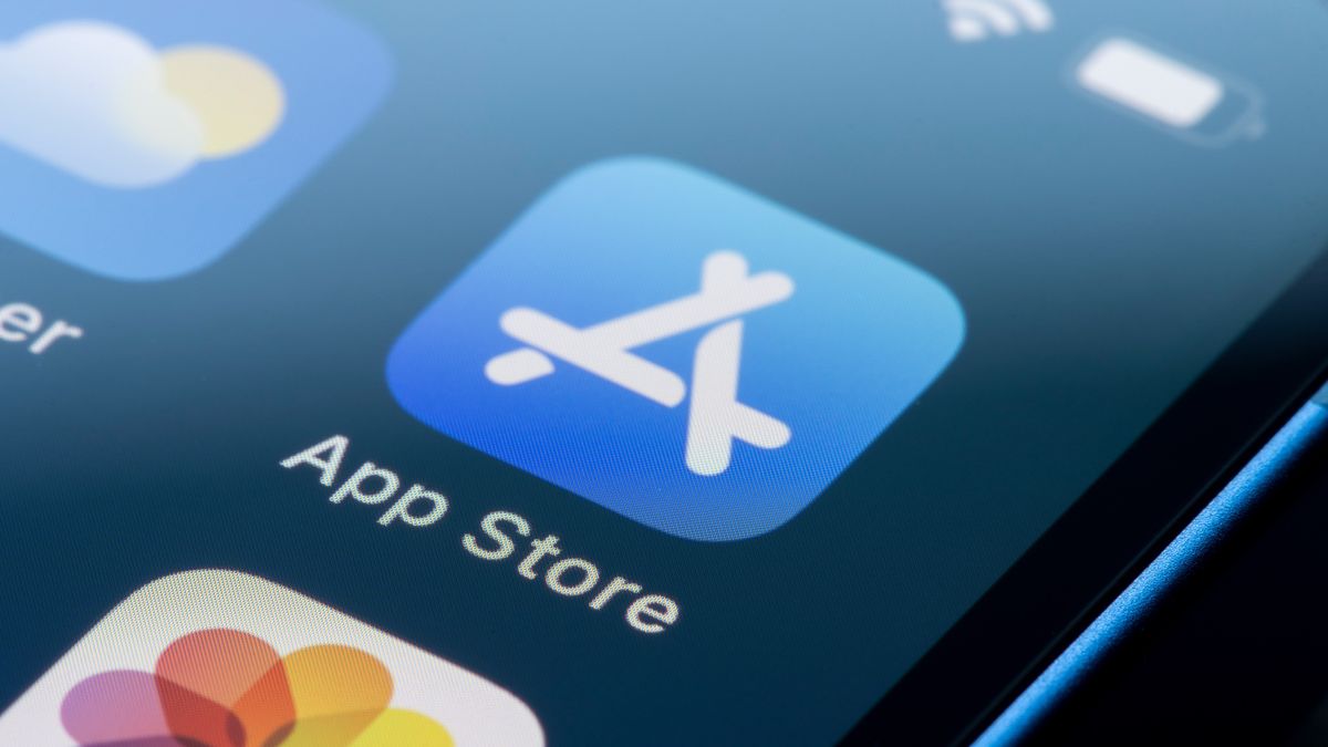 The App Store app icon on an iPhone