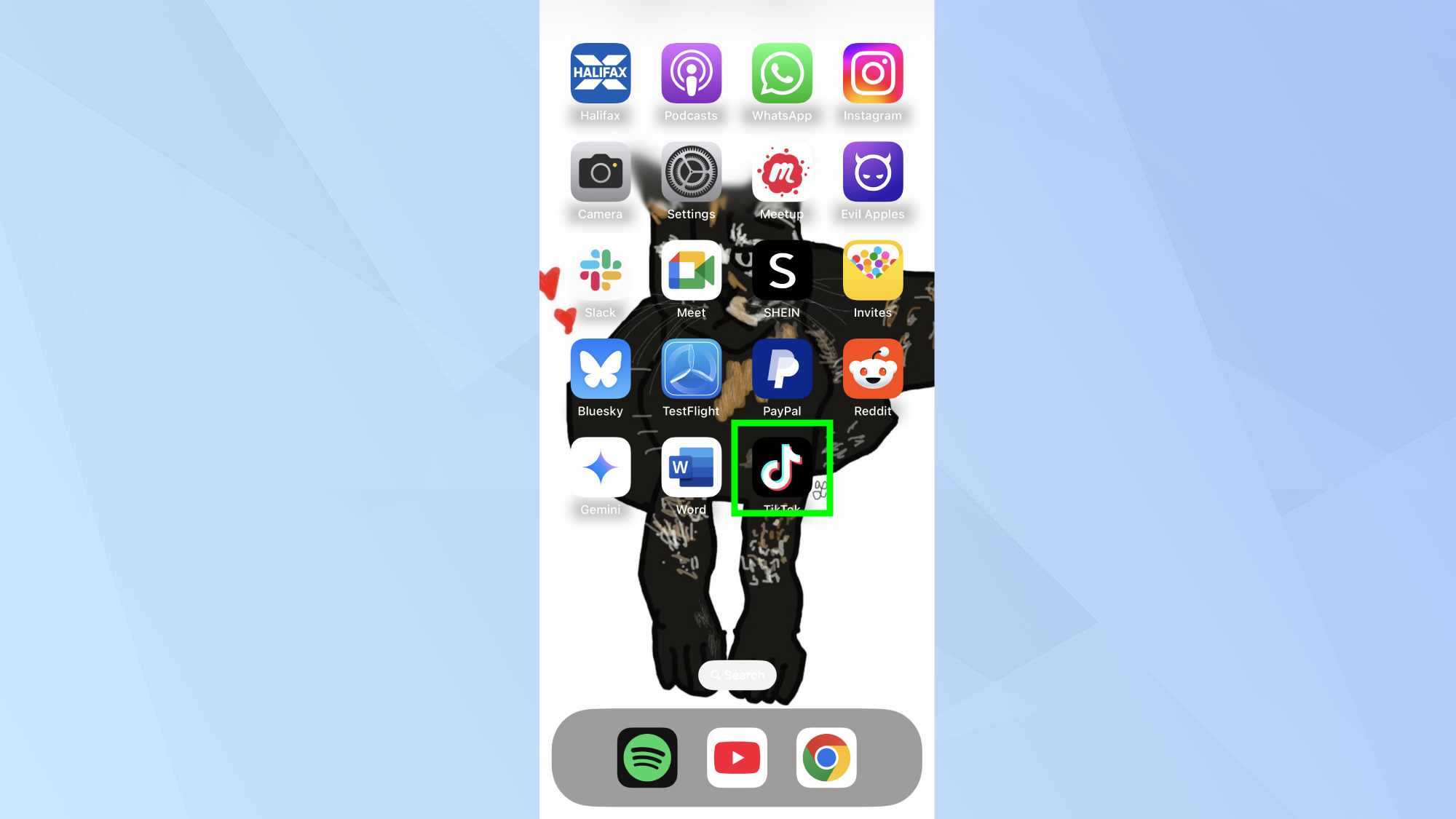 פתח את אפליקציית Tiktok
