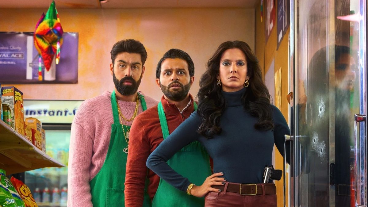 'Deli Boys' stars (from left) Saagar Shaikh as Raj, Asif Ali as Mir and Poorna Jagannathan as Lucky