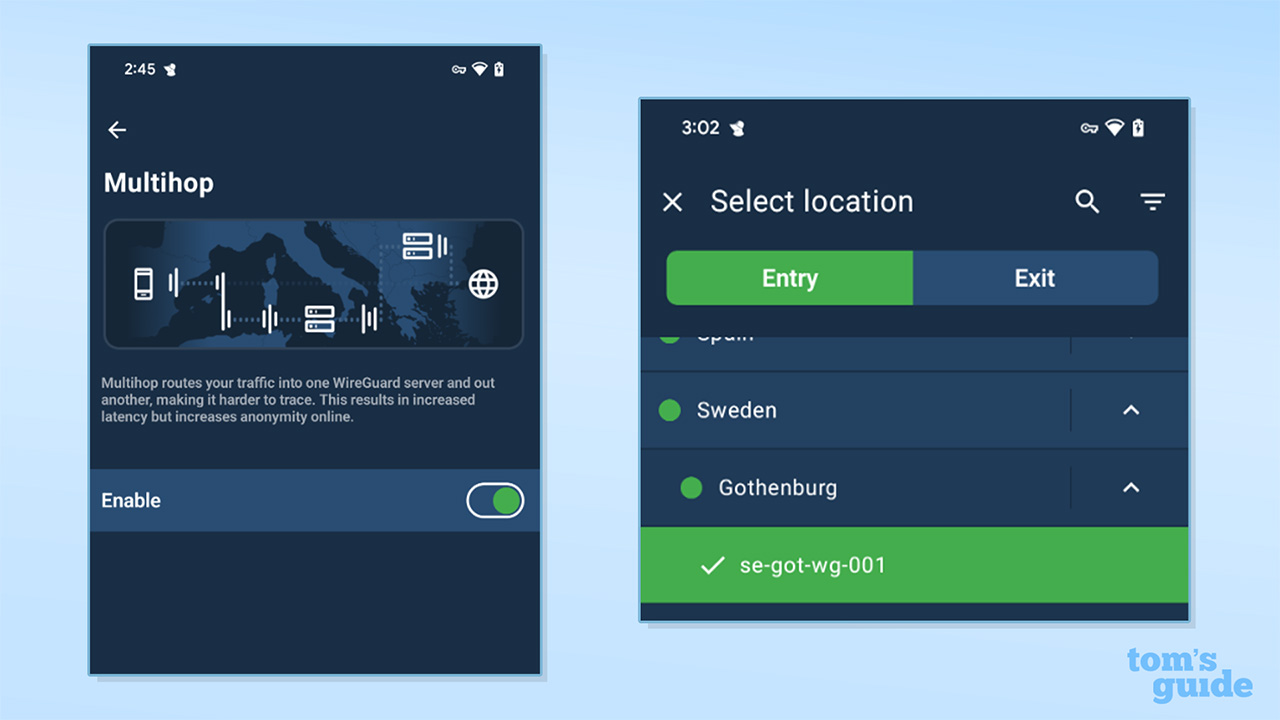 צילומי מסך של תכונת המולטיופ של מולוואד