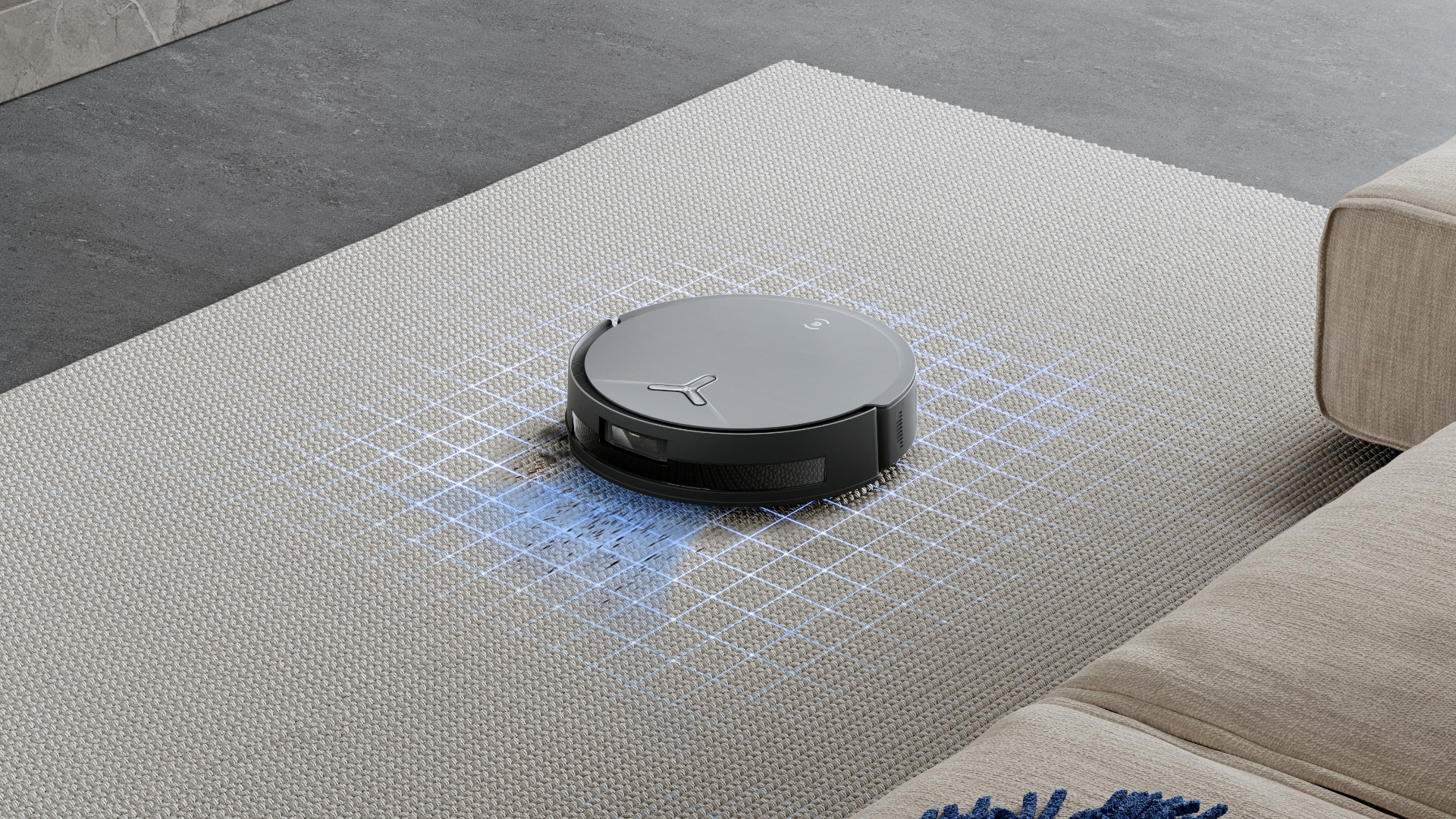 ה- Ecovacs T50 Max Pro Omni מנקה את השטיח